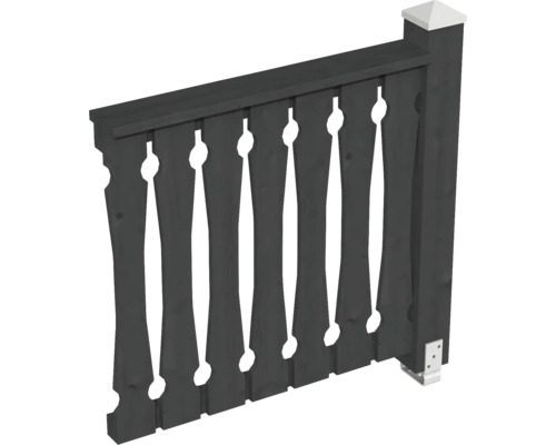 Balustrade coffrage de balcon SKAN HOLZ 108 x 96 cm anthracite