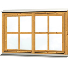 Fenêtre à deux vantaux SKAN HOLZ 132,4 x 82,1 cm chêne clair