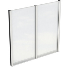 Paroi latérale plaques en polycarbonate SKAN HOLZ 193 x 200 cm anthracite