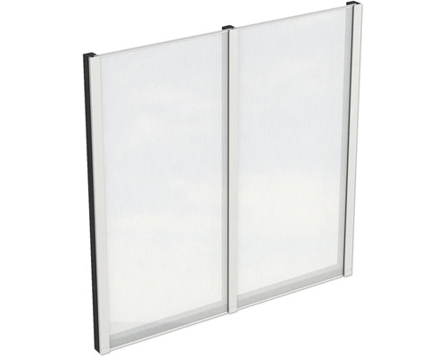 Paroi latérale plaques en polycarbonate SKAN HOLZ 193 x 200 cm anthracite Plaques alvéolaires transparentes pour la construction