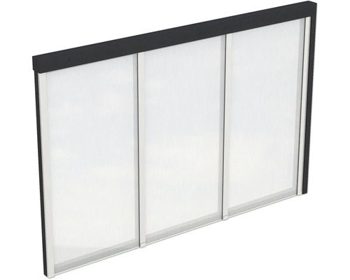 Paroi latérale plaques en polycarbonate SKAN HOLZ 305 x 200 cm anthracite Elément mural en plaques translucides pour l''extérieur