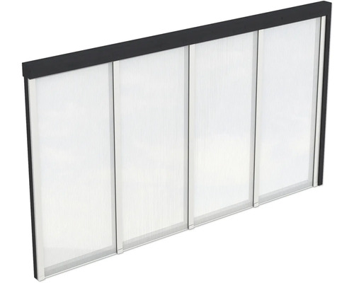 Paroi latérale plaques en polycarbonate SKAN HOLZ 355 x 200 cm anthracite Plaques alvéolaires pour toit de terrasse
