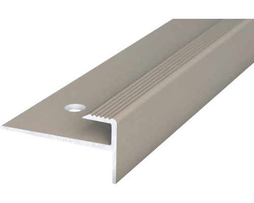Prinz Treppenkante mit Einschub Alu Edelstahl matt gelocht 30 x 15 x 2500 mm Prinz Treppenkante mit Einschub Alu Edelstahl matt gelocht 30 x 15 x 2500 mm