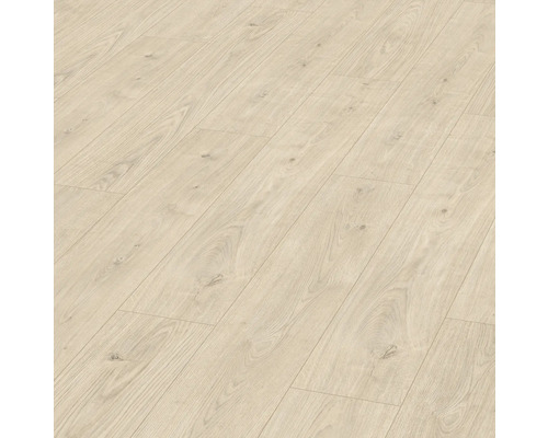 Stratifié Berdal chêne clair chêne 1292 x 193 x 7 mm Sol stratifié clair avec aspect bois.