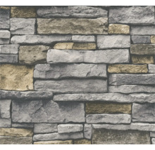 Gros plan d''un papier peint avec un motif de mur en pierre