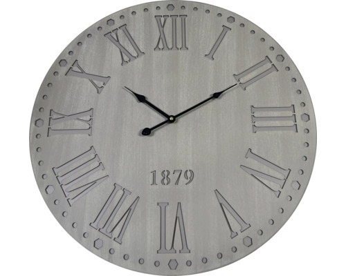 Horloge murale MDF blanc gris Ø 60 cm