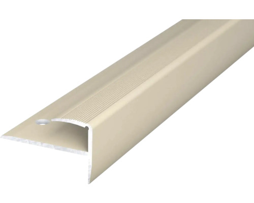 Profilé de finition pour marches alu sahara 15x22x2500 mm Profil d''arête d''escalier en métal avec structure nervurée