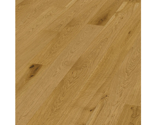 Parkett Matterhorn Eiche Landhausdiele Gebürstet 2190 x 162 x 13 mm Helles Eichenparkett mit Holzstruktur