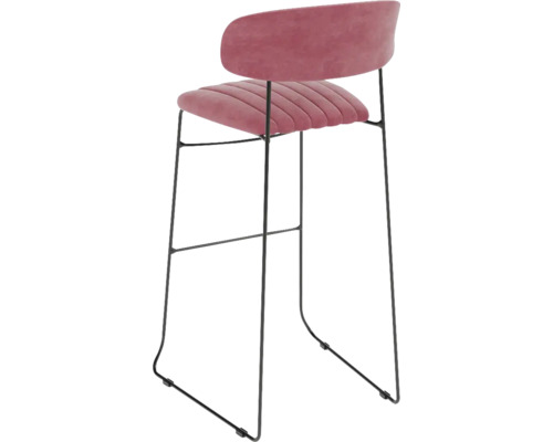 Tabouret de bar Veba Mundo 105 x 46,5 x 49 cm acier rose