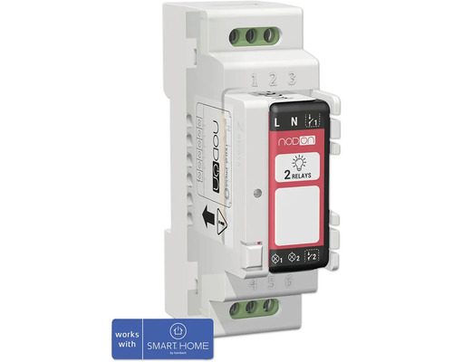 Lot de 5 boîtiers rail NodOn DIN Rail Box DRB-1-1-00 pour micromodules NodOn - Compatible avec SMART HOME by hornbach Relais Smart Home Logo Nodon