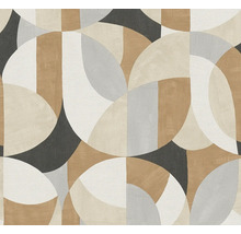 Tapete mit geometrischem Muster aus Kreisen und Rechtecken