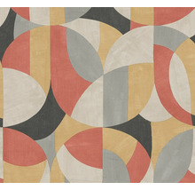 Grafisches Tapetenmuster mit Halbkreisen und Rechtecken