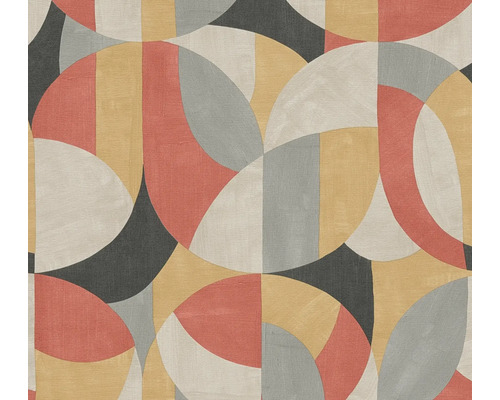 Grafisches Tapetenmuster mit Halbkreisen und Rechtecken