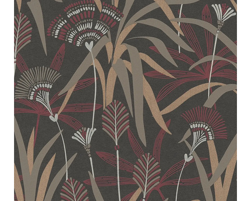 Tapete mit Blatt- und Blütenmuster