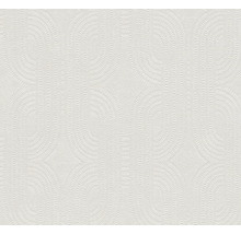 Weiße Tapete mit Halbkreis-Muster