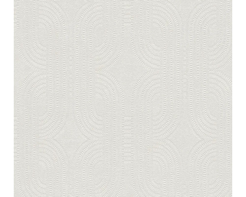 Weiße Tapete mit Halbkreis-Muster