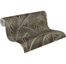 Tapetenrolle mit grafischem Blättermuster