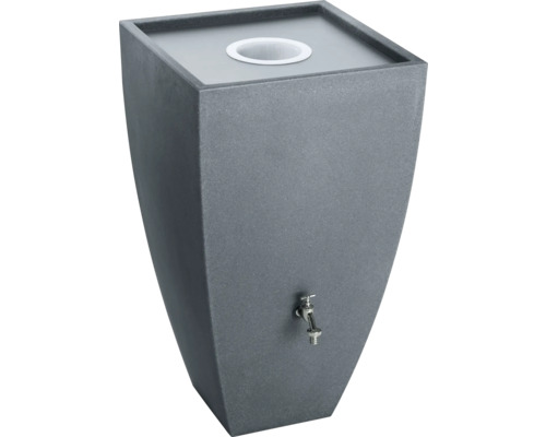 Récupérateur d''eau de pluie gris avec robinet