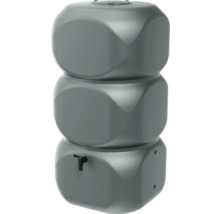 Grauer Regentonne Turm mit Wasserhahn