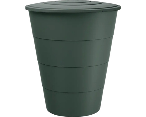 Regentonne mit Deckel aus Kunststoff