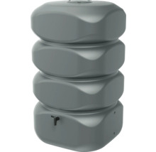 Grauer Wassertank mit Wasserhahn