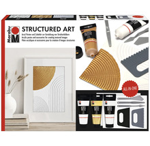 Set d''art structuré Marabu avec pâtes acryliques et accessoires pour la création d''images texturées
