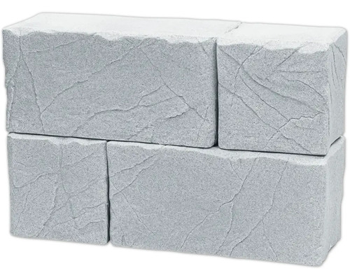 Graue Mauersteine im Stapel