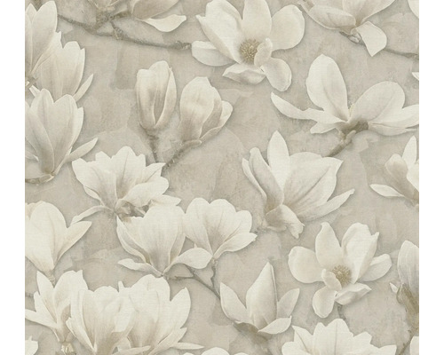 Papier peint intissé 39610-2 Pint Walls 2 fleur de magnolia beige crème Papier peint avec motif de fleurs de magnolia