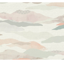 Papier peint avec motif de montagne et motifs graphiques