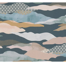 Papier peint avec motif de nuages abstraits pour la décoration murale
