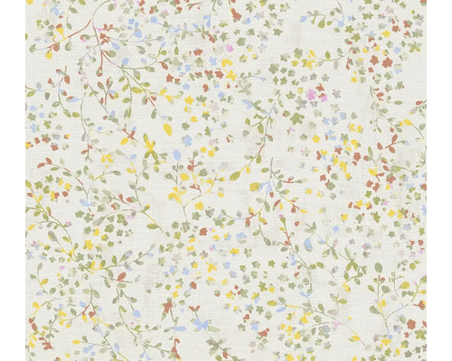Papier peint intissé 39747-1 Pint Walls 2 vrilles fleurs feuilles crème Papier peint à motif floral avec de petites fleurs