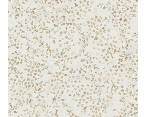 Papier peint intissé 39747-3 Pint Walls 2 vrilles fleurs feuilles beige Papier peint à motif floral de feuilles et de fleurs