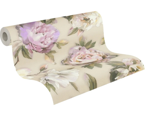 Rouleau de papier peint à motif floral