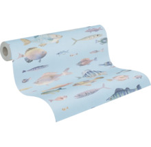 Rouleau de papier peint avec motif de poissons