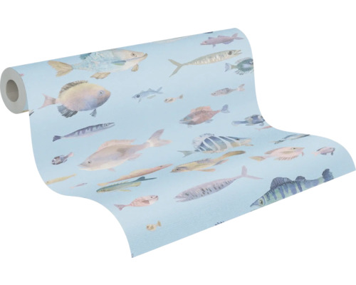 Rouleau de papier peint avec motif de poissons