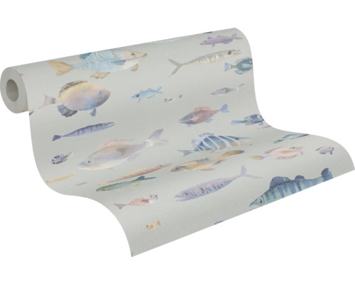 Rouleau de papier peint avec motif de poissons