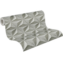 Rouleau de papier peint avec motif géométrique tridimensionnel