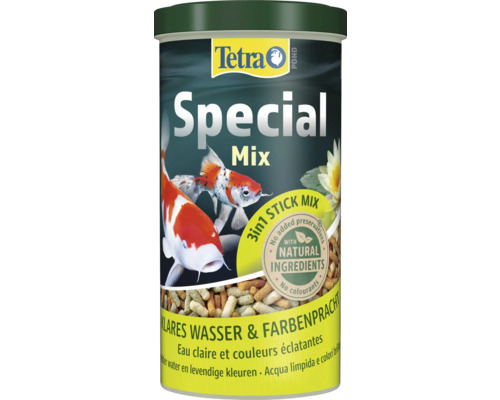 Tetra nourriture de bassin Pond Special Mix 1l, sticks 3 en 1 pour poissons de bassin Tetra Pond Special Mix nourriture pour bassin Boîte
