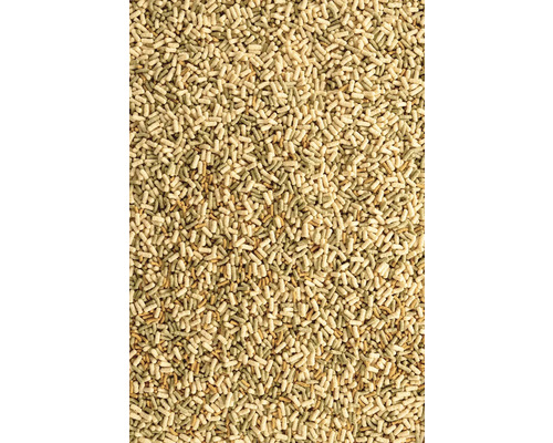 Gros plan de litière pour chat à base de fibres végétales