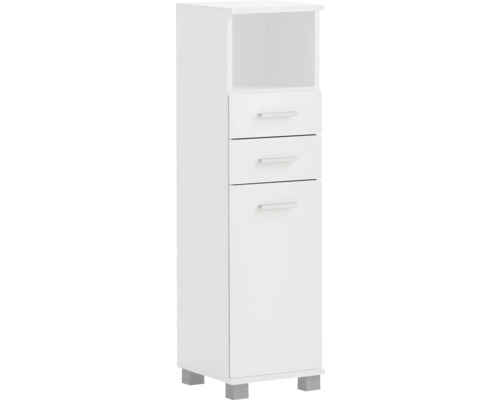 Highboard Möbelpartner Palermo BxHxT 30.3x110.5x32.6 cm weiss matt