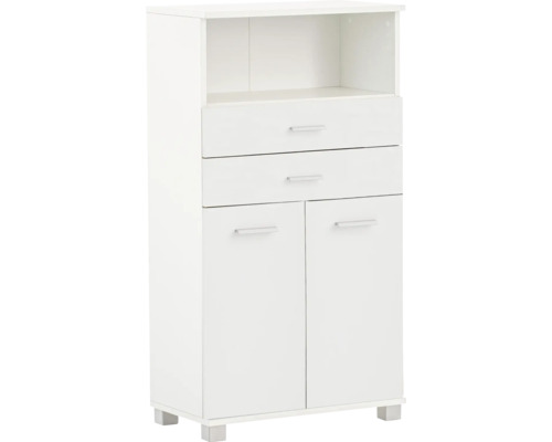 Meuble haut Möbelpartner Palermo lxhxp 59.8x110.5x32.6 cm blanc mat