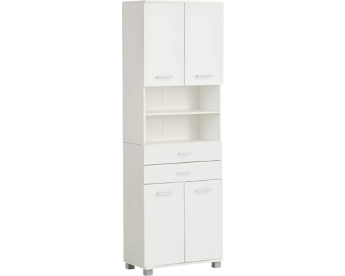 Armoire haute Möbelpartner Palermo lxhxp 59.8x180.9x32.6 cm mat blanc