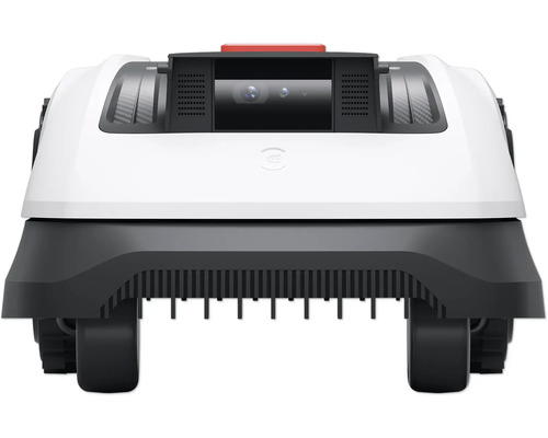 Vue arrière d''un robot tondeuse