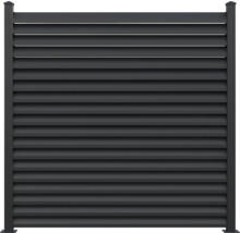 Clôture d''intimité en aluminium avec lames horizontales