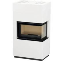 Kaminofen mit rechteckiger Form und Glasfenster