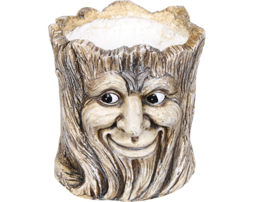 Pot de fleurs visage d''arbre en pierre artificielle