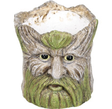 Pot de fleurs en faïence en forme de visage