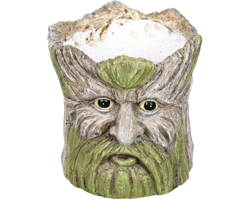 Pot de fleurs en faïence en forme de visage