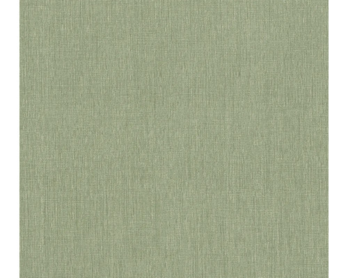 Nahaufnahme einer grünen Textiltapete mit feiner Struktur.