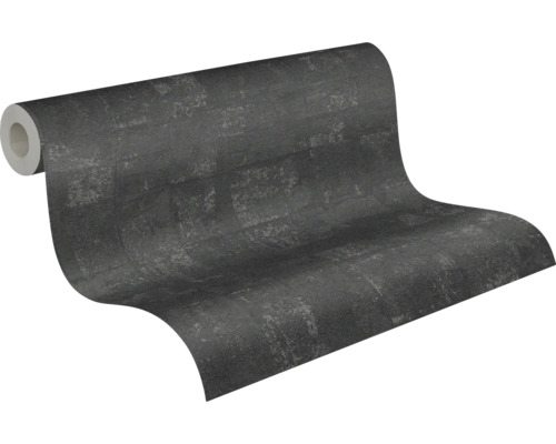 Rouleau de papier peint gris avec motif de pierre